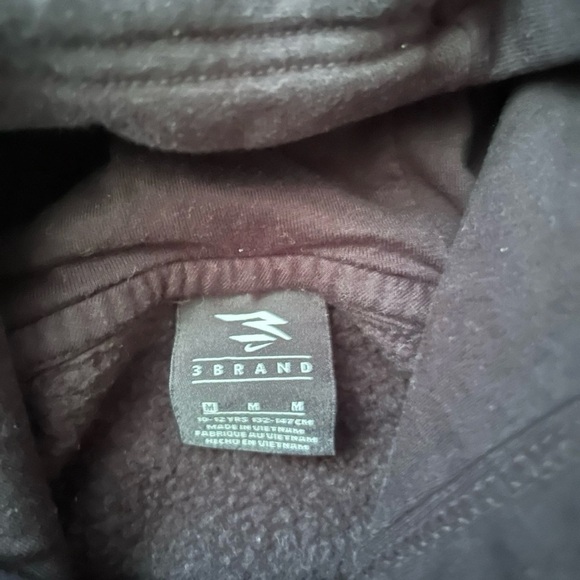 Nike Youth Three Brand Black Hoodie Size Medium (10-12) - Picture 3 of 3